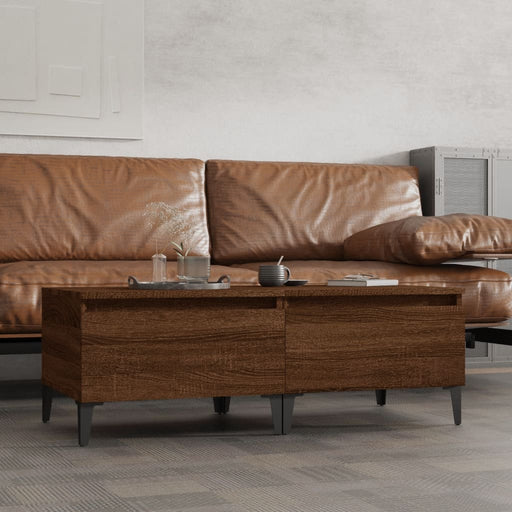 Mese laterale 2 buc. stejar maro 50x46x35 cm lemn compozit - WALTI WALTI