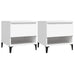 Mese laterale, 2 buc., alb, 50x46x50 cm, lemn compozit - WALTI WALTI