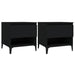 Mese laterale, 2 buc., negru, 50x46x50 cm, lemn compozit - WALTI WALTI