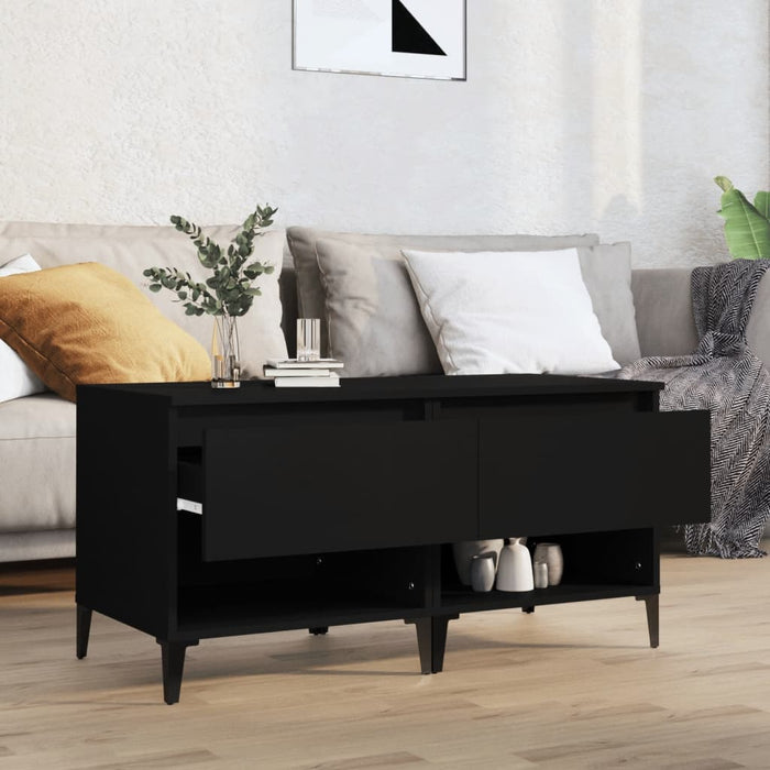 Mese laterale, 2 buc., negru, 50x46x50 cm, lemn compozit - WALTI WALTI