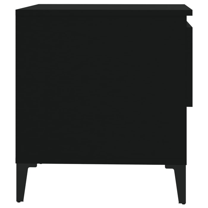 Mese laterale, 2 buc., negru, 50x46x50 cm, lemn compozit - WALTI WALTI