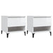 Mese laterale 2 buc. alb extralucios 50x46x50 cm lemn compozit - WALTI WALTI