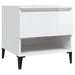 Mese laterale 2 buc. alb extralucios 50x46x50 cm lemn compozit - WALTI WALTI