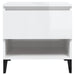 Mese laterale 2 buc. alb extralucios 50x46x50 cm lemn compozit - WALTI WALTI