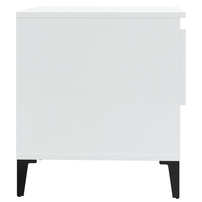 Mese laterale 2 buc. alb extralucios 50x46x50 cm lemn compozit - WALTI WALTI