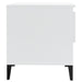 Mese laterale 2 buc. alb extralucios 50x46x50 cm lemn compozit - WALTI WALTI