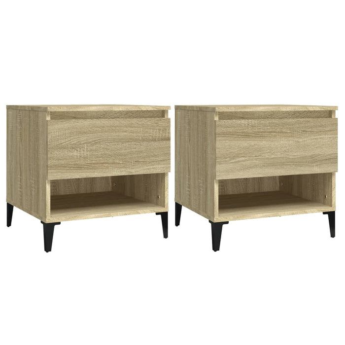 Mese laterale 2 buc. stejar sonoma 50x46x50 cm lemn compozit - WALTI WALTI