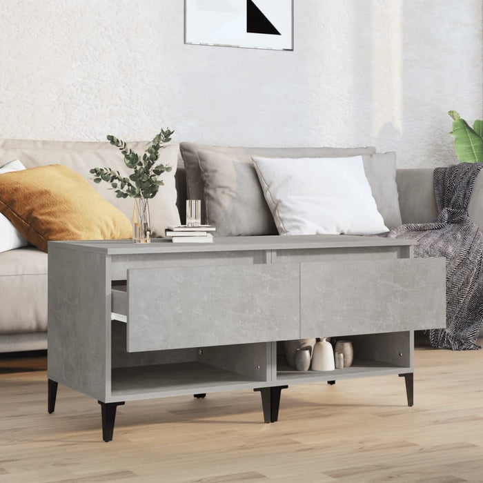 Mese laterale, 2 buc., gri beton, 50x46x50 cm, lemn compozit - WALTI WALTI