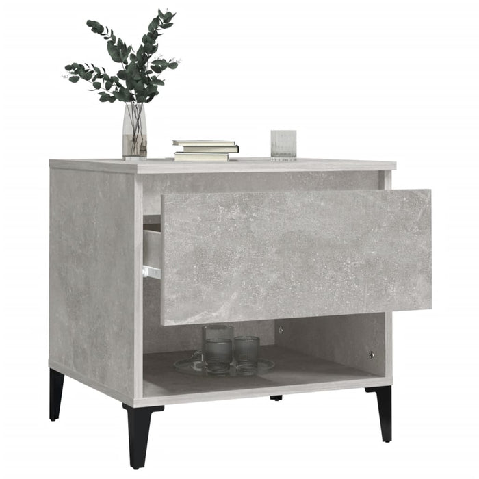 Mese laterale, 2 buc., gri beton, 50x46x50 cm, lemn compozit - WALTI WALTI
