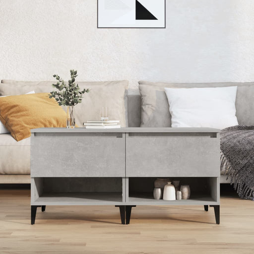 Mese laterale, 2 buc., gri beton, 50x46x50 cm, lemn compozit - WALTI WALTI