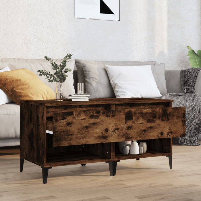 Mese laterale 2 buc. stejar fumuriu 50x46x50 cm lemn compozit - WALTI WALTI