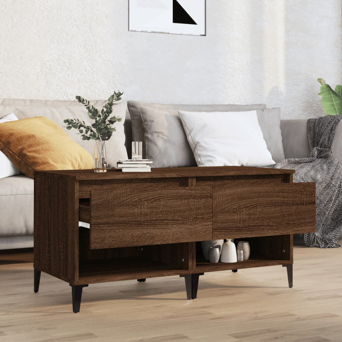 Mese laterale 2 buc. stejar maro 50x46x50 cm lemn compozit - WALTI WALTI