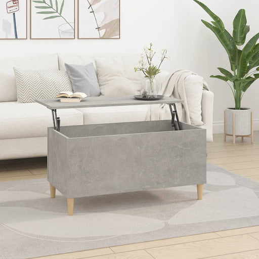 Măsuță de cafea, gri beton, 90x44,5x45 cm, lemn compozit - WALTI WALTI
