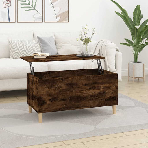 Măsuță de cafea, stejar fumuriu, 90x44,5x45 cm, lemn compozit - WALTI WALTI