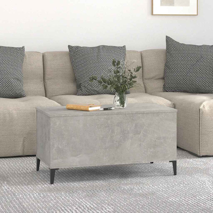 Măsuță de cafea, gri beton, 90x44,5x45 cm, lemn compozit - WALTI WALTI
