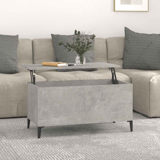 Măsuță de cafea, gri beton, 90x44,5x45 cm, lemn compozit - WALTI WALTI