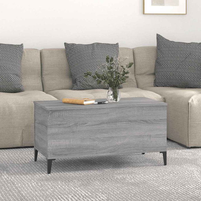 Măsuță de cafea, gri sonoma, 90x44,5x45 cm, lemn compozit - WALTI WALTI