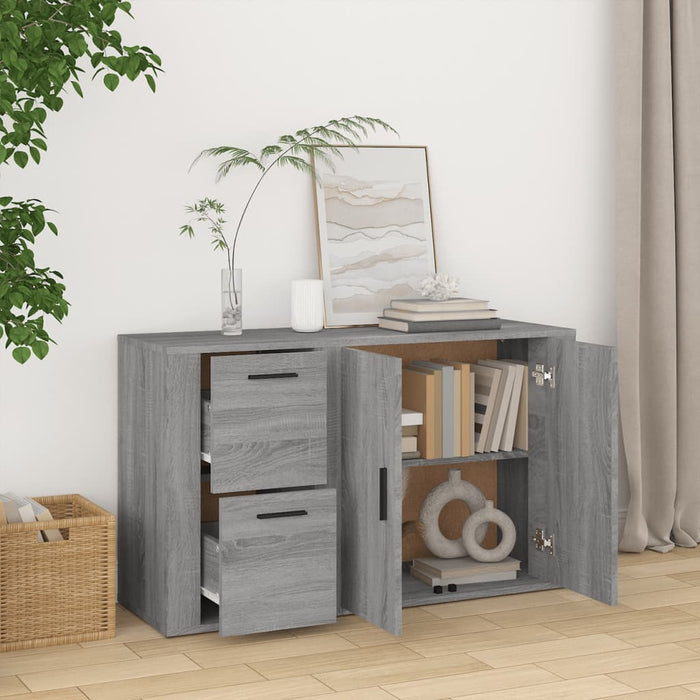 Servantă, gri sonoma, 100x33x59,5 cm, lemn compozit - WALTI WALTI
