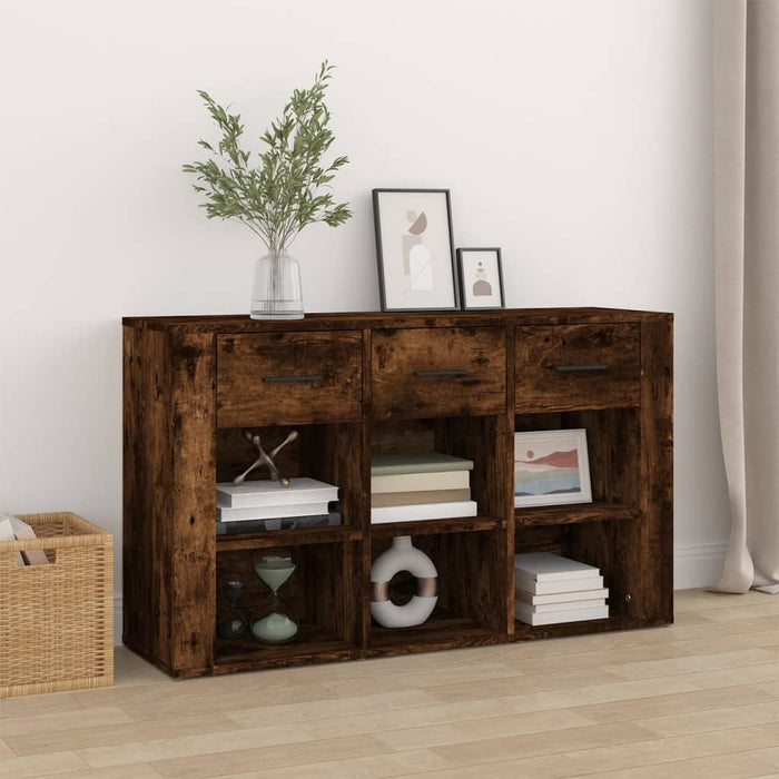 Servantă, stejar fumuriu, 100x30x59,5 cm, lemn compozit - WALTI WALTI