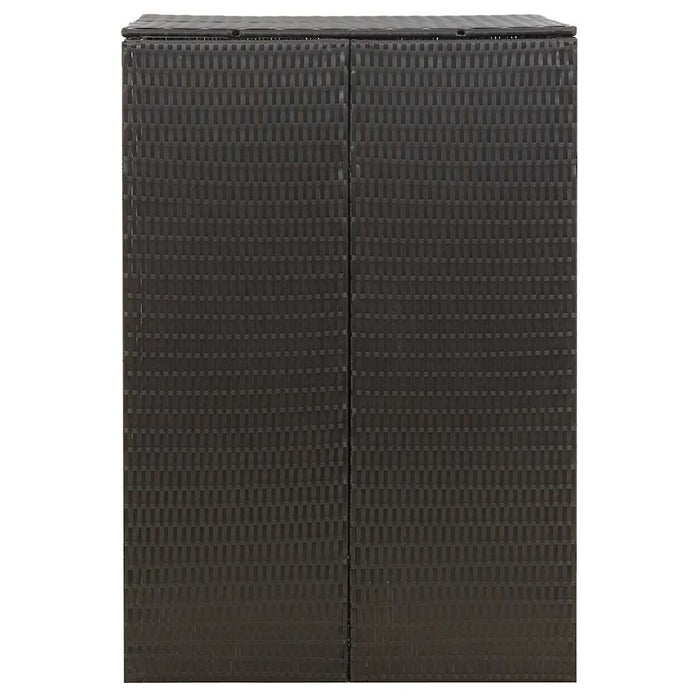 Magazie de pubelă cu roți, negru, 70x80x117 cm, poliratan - WALTI WALTI
