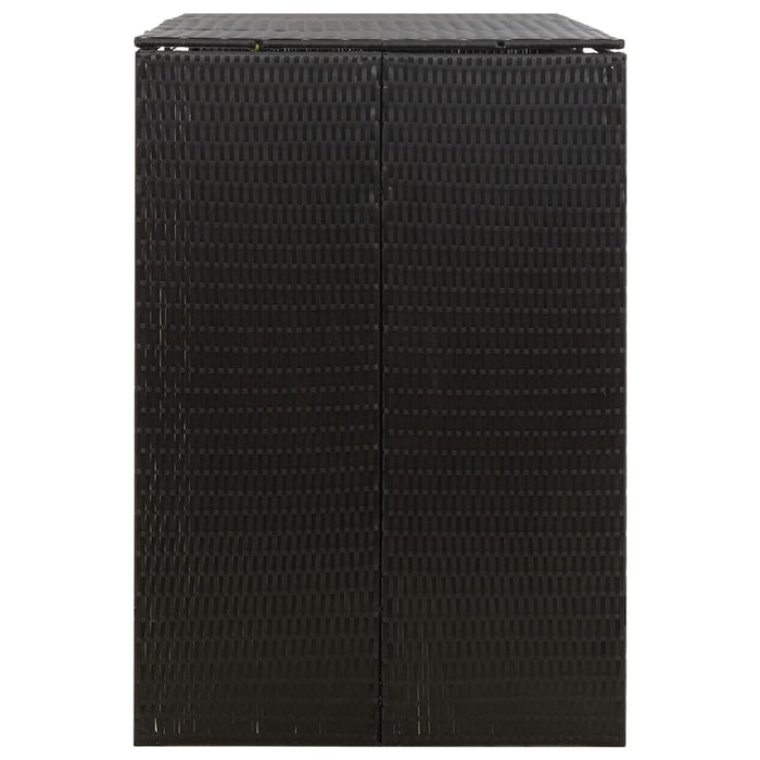 Magazie de pubele dublă, negru, 140x80x117 cm, poliratan - WALTI WALTI
