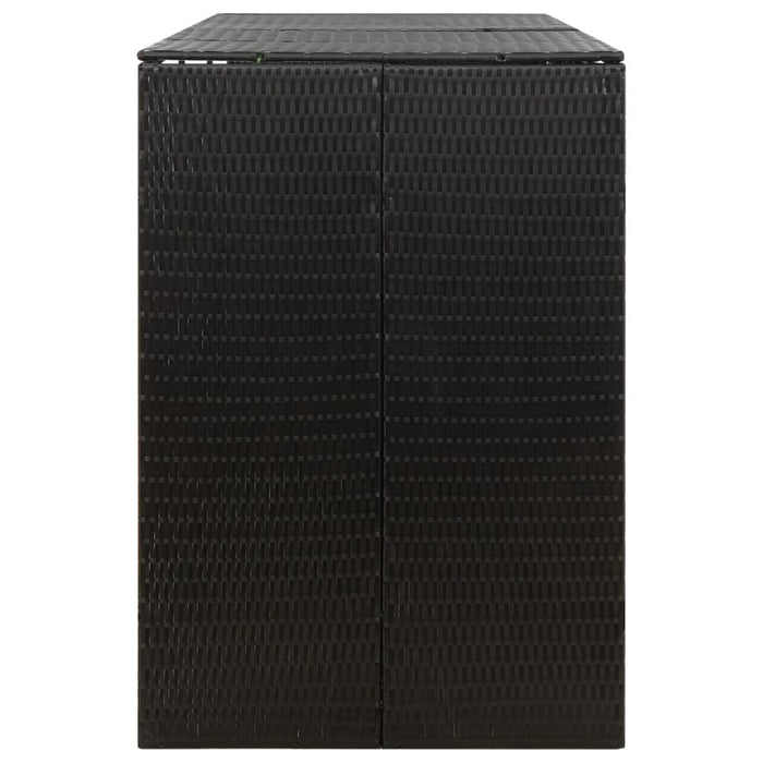 Magazie de pubele triplă, negru, 207x80x117 cm, poliratan - WALTI WALTI