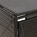 Magazie de pubele triplă, negru, 207x80x117 cm, poliratan - WALTI WALTI