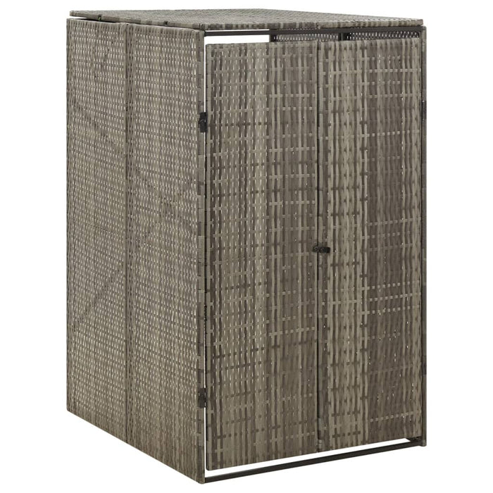 Magazie de pubelă cu roți, gri, 70x80x117 cm, poliratan - WALTI WALTI
