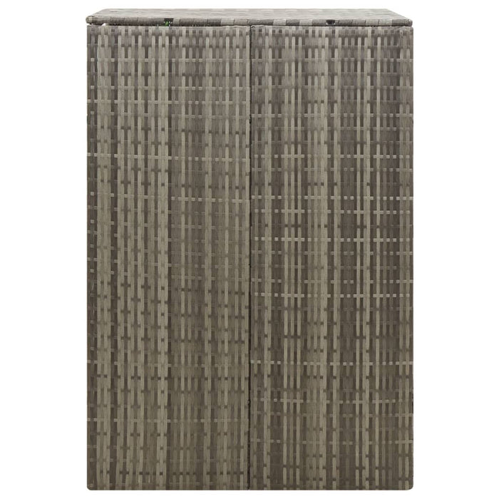 Magazie de pubelă cu roți, gri, 70x80x117 cm, poliratan - WALTI WALTI