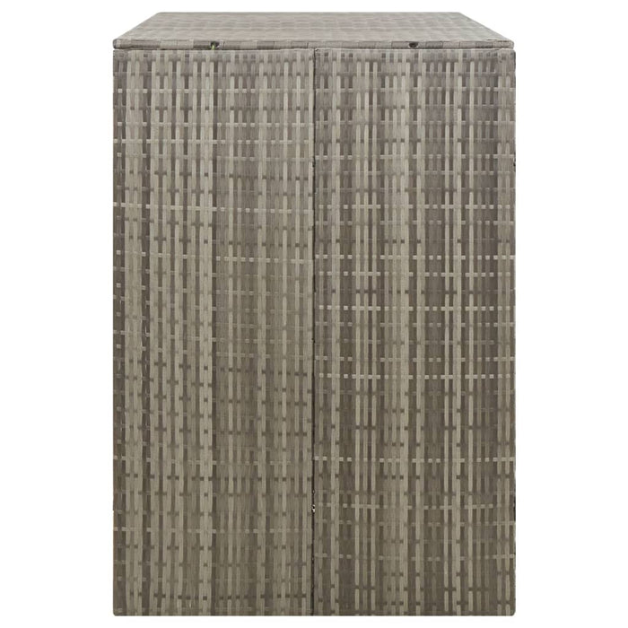 Magazie de pubele dublă, gri, 140x80x117 cm, poliratan - WALTI WALTI