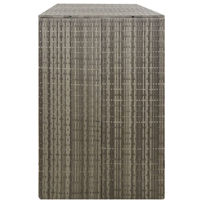 Magazie de pubele triplă, gri, 207x80x117 cm, poliratan - WALTI WALTI