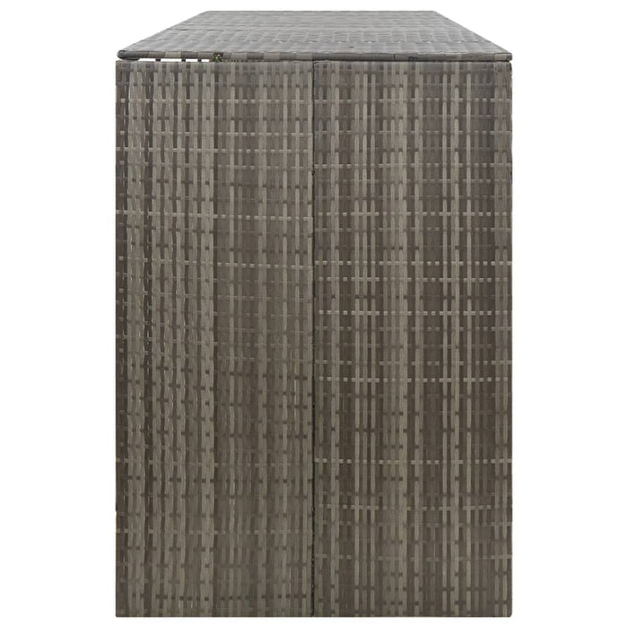 Magazie de pubele cvadruplă, gri, 274x80x117 cm, poliratan - WALTI WALTI