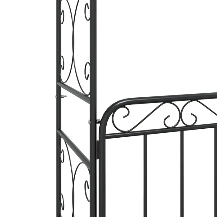 Arcadă de grădină cu poartă, negru, 108x45x235 cm oțel - WALTI WALTI