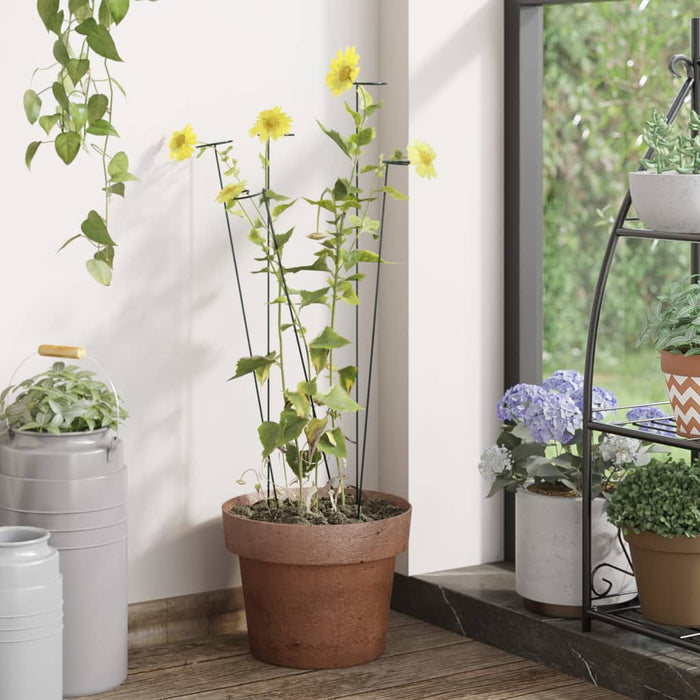 Țăruși plante de grădină, 20 buc., verde închis, 61 cm, oțel - WALTI WALTI