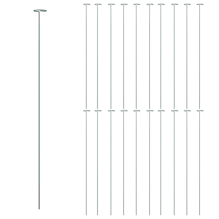 Țăruși plante de grădină, 20 buc., verde închis, 91 cm, oțel - WALTI WALTI