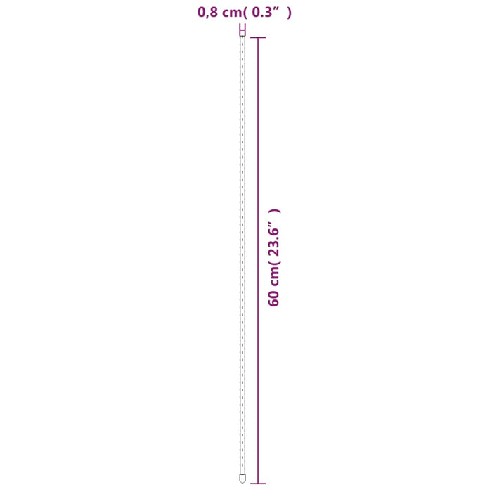 Țăruși pentru plante de grădină, 20 buc., negru, 61 cm, oțel - WALTI WALTI