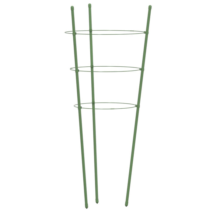 Suport plante de grădină cu 3 inele, 5 buc, verde, 45 cm, oțel - WALTI WALTI