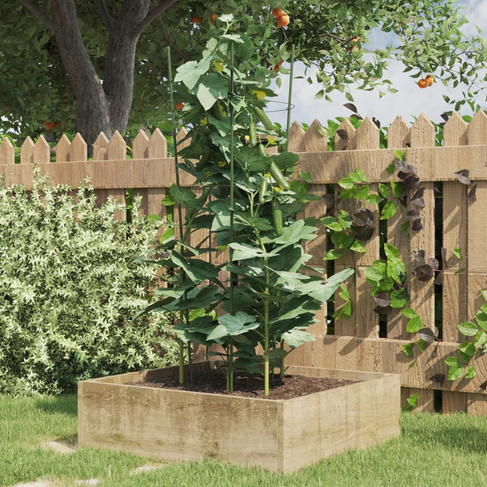 Suport plante de grădină cu 3 inele, 5 buc, verde, 45 cm, oțel - WALTI WALTI