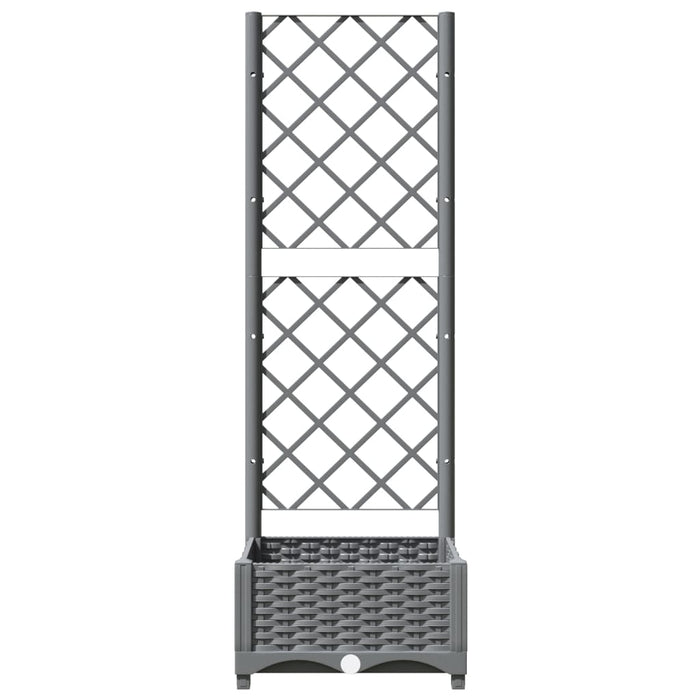 Jardinieră de grădină cu spalier gri deschis 40x40x121,5 cm PP WALTI