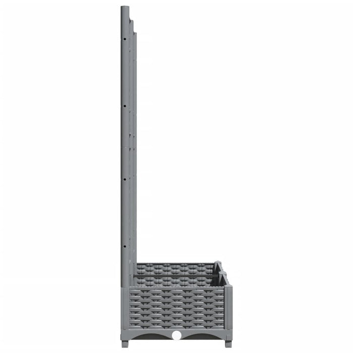 Jardinieră de grădină cu spalier gri deschis 80x40x121,5 cm PP WALTI