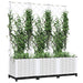 Jardinieră de grădină cu spalier, alb, 120x40x136 cm PP - WALTI WALTI