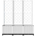 Jardinieră de grădină cu spalier, alb, 120x40x136 cm PP - WALTI WALTI