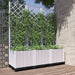 Jardinieră de grădină cu spalier, alb, 120x40x136 cm PP - WALTI WALTI