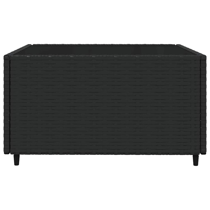 Set mobilier de grădină cu perne, 3 piese, negru, poliratan - WALTI WALTI