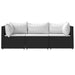 Set mobilier de grădină cu perne, 3 piese, negru, poliratan - WALTI WALTI