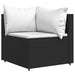 Set mobilier de grădină cu perne, 3 piese, negru, poliratan - WALTI WALTI