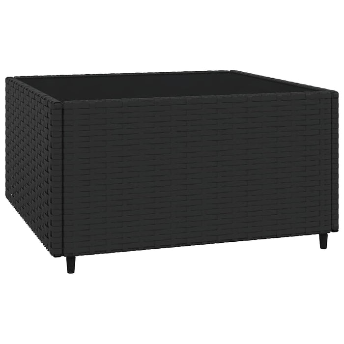 Set mobilier de grădină cu perne, 3 piese, negru, poliratan - WALTI WALTI