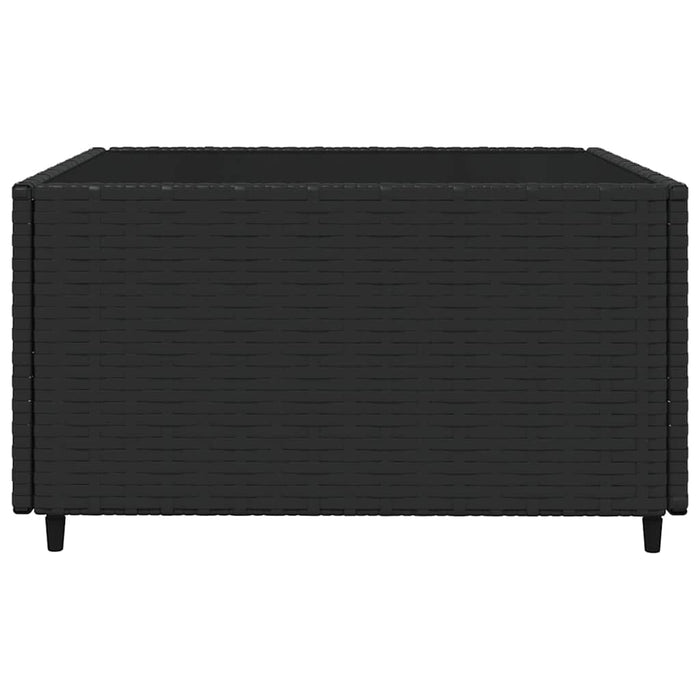 Set mobilier de grădină cu perne, 3 piese, negru, poliratan - WALTI WALTI
