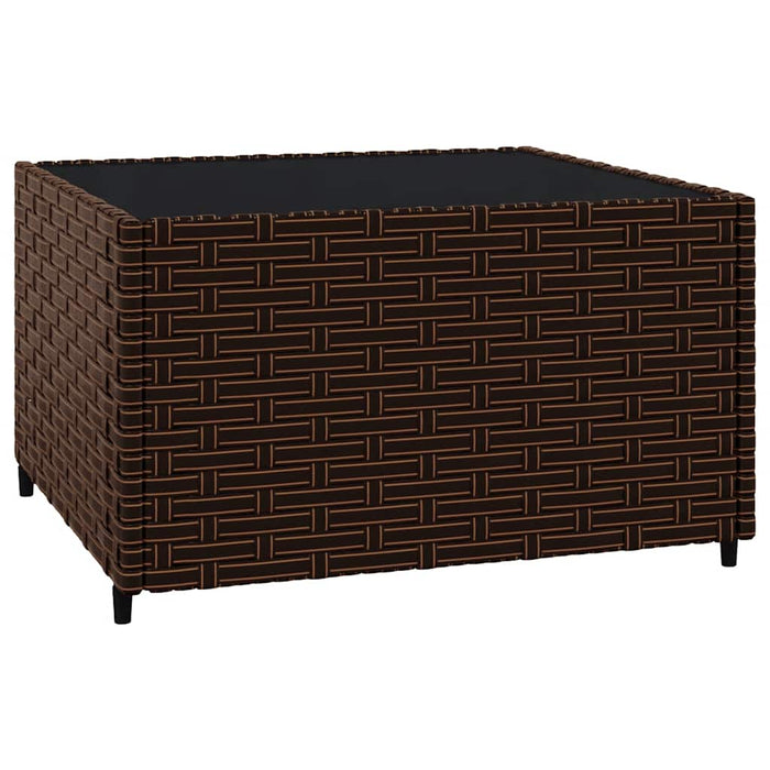 Set mobilier de grădină cu perne, 3 piese, maro, poliratan - WALTI WALTI