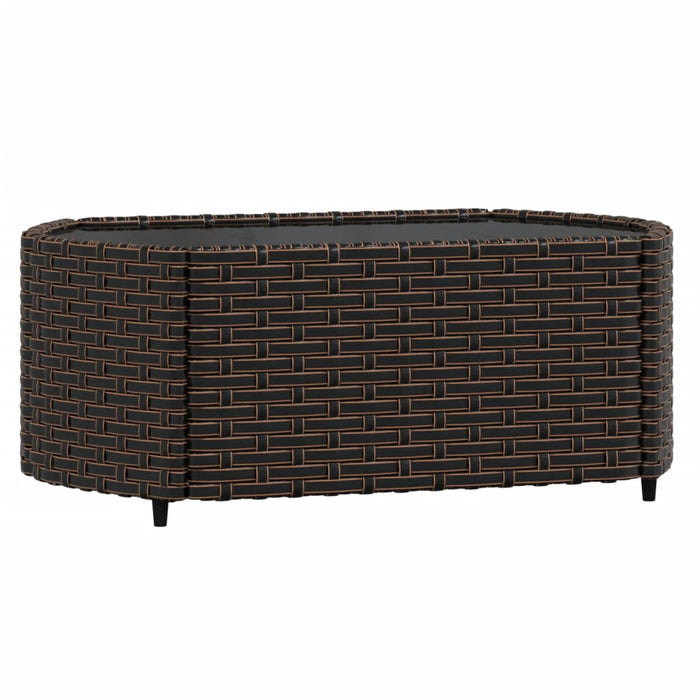Set mobilier de grădină cu perne, 4 piese, maro, poliratan - WALTI WALTI